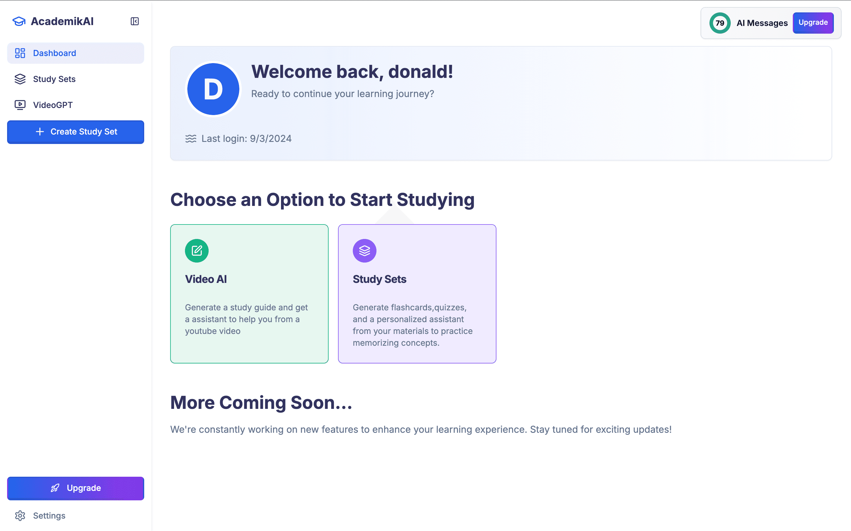 Academik AI Dashboard